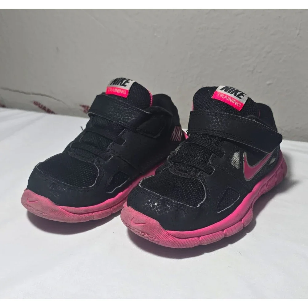 Nike Flex Supreme TR 2 Kids Toddler Black/Pink Sneakers US 9C
